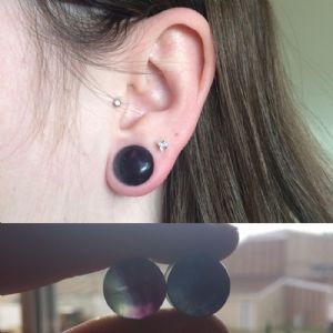 Single Flare Stone and Glass Plugs Customer Photo